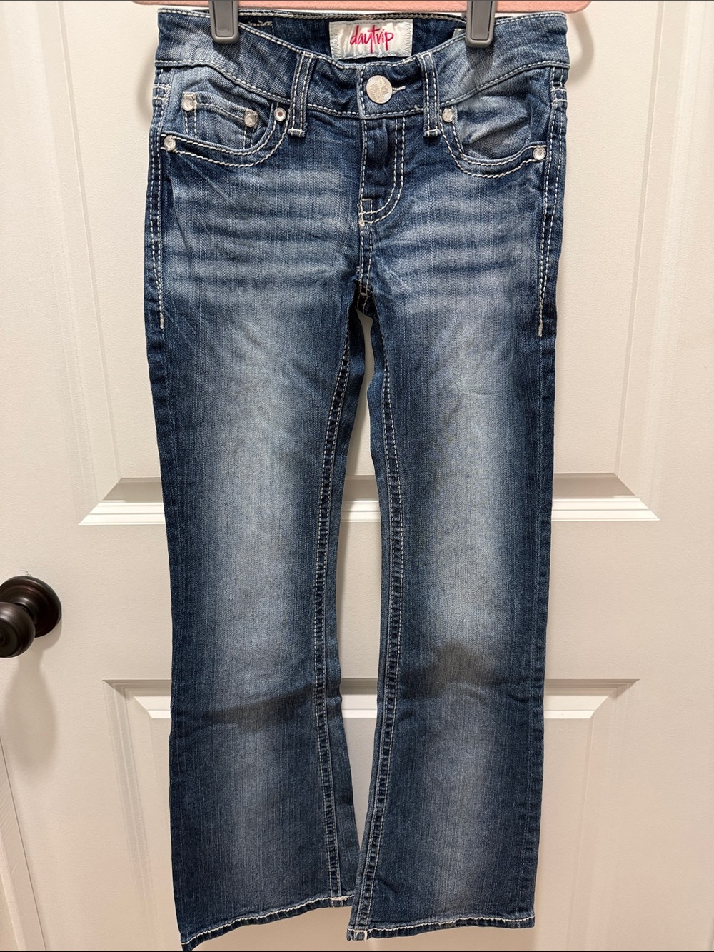 Daytrip Kids Blue Faded Straight-Leg Jeans